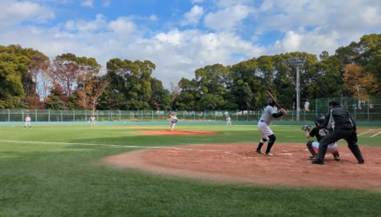 Baseball game in Japan, batter at the plate