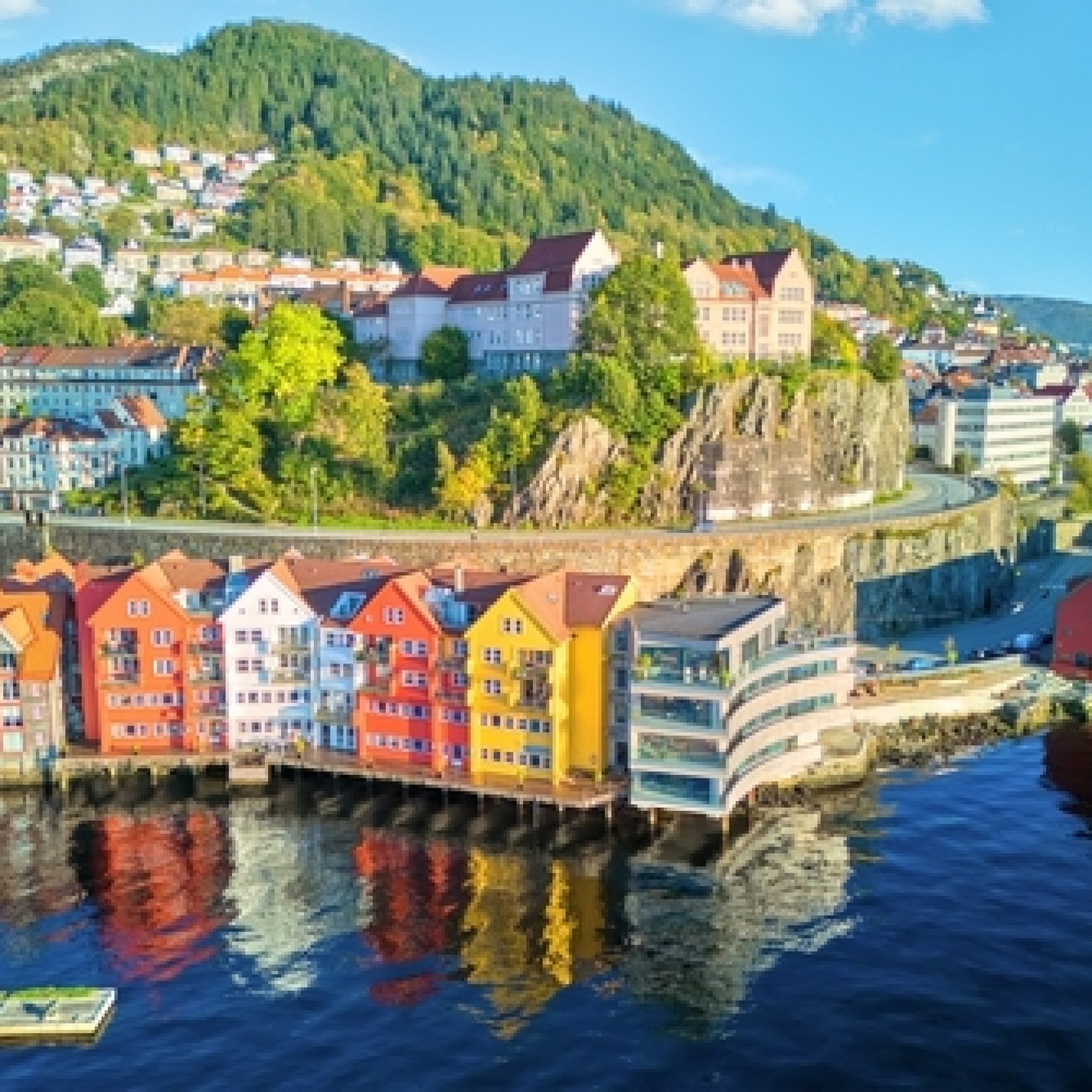 Aerial,View,Of,District,Skutevik,In,Bergen,,Norway